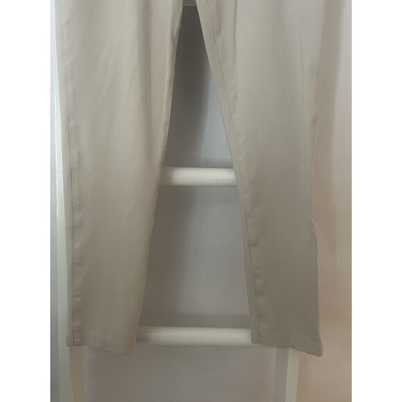 INC Womens Pants Tapered Leg 5 Pocket Knit US 6 Off White Mid Rise Flat Front EC - Picture 6 of 14